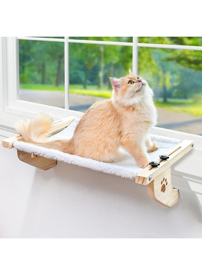 Compare Cat Sill Window Perch Sturdy Cat Hammock Window Seat with Wood & Metal Frame for Large Cats, Easy to Adjust Cat Bed for Windowsill, Bedside, Drawer and Cabinet at KSA Price