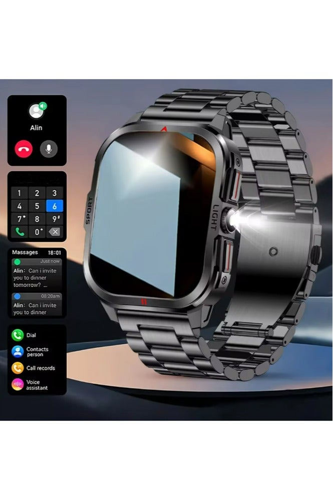 Smartwatch MK98 Men Bluetooth Calling LED Flashlight…