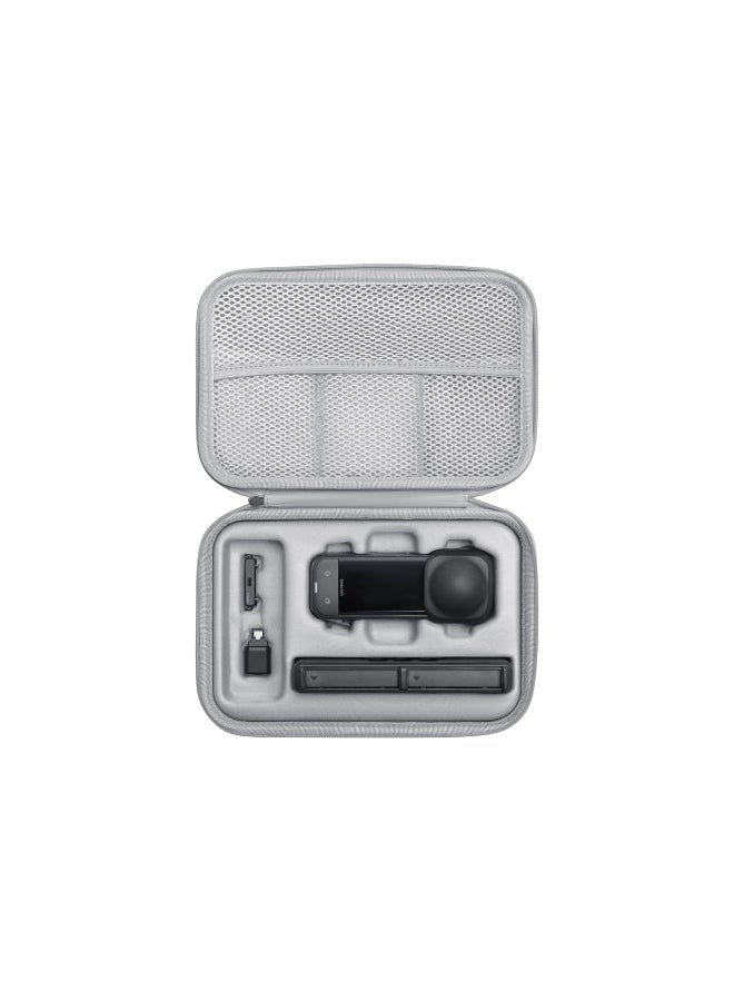 Compare Carry Case for X5 Action Camera and Accessories | Snug Fit for X5 Camera, Batteries, Fast Charge Case, Release Mount, Quick Reader, & 114cm Invisible Selfie Stick, Compact & Durable  Grey at KSA Price
