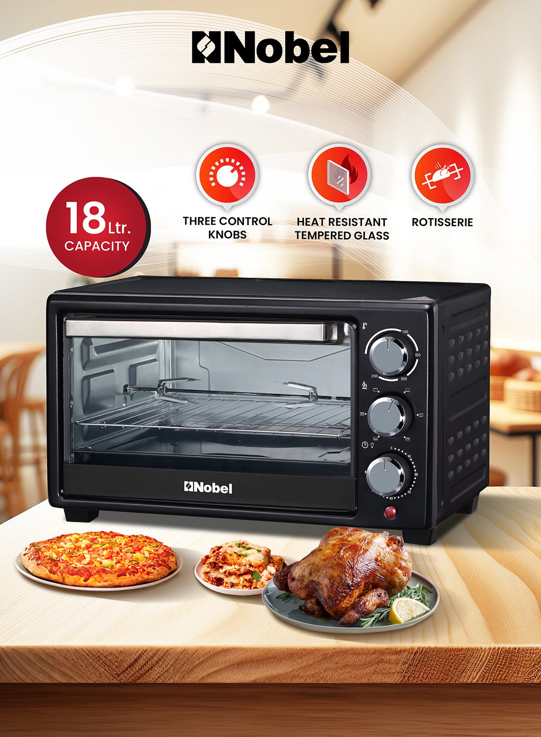 Electric Oven 18 Litres Capacity, 100-250? Temperature…
