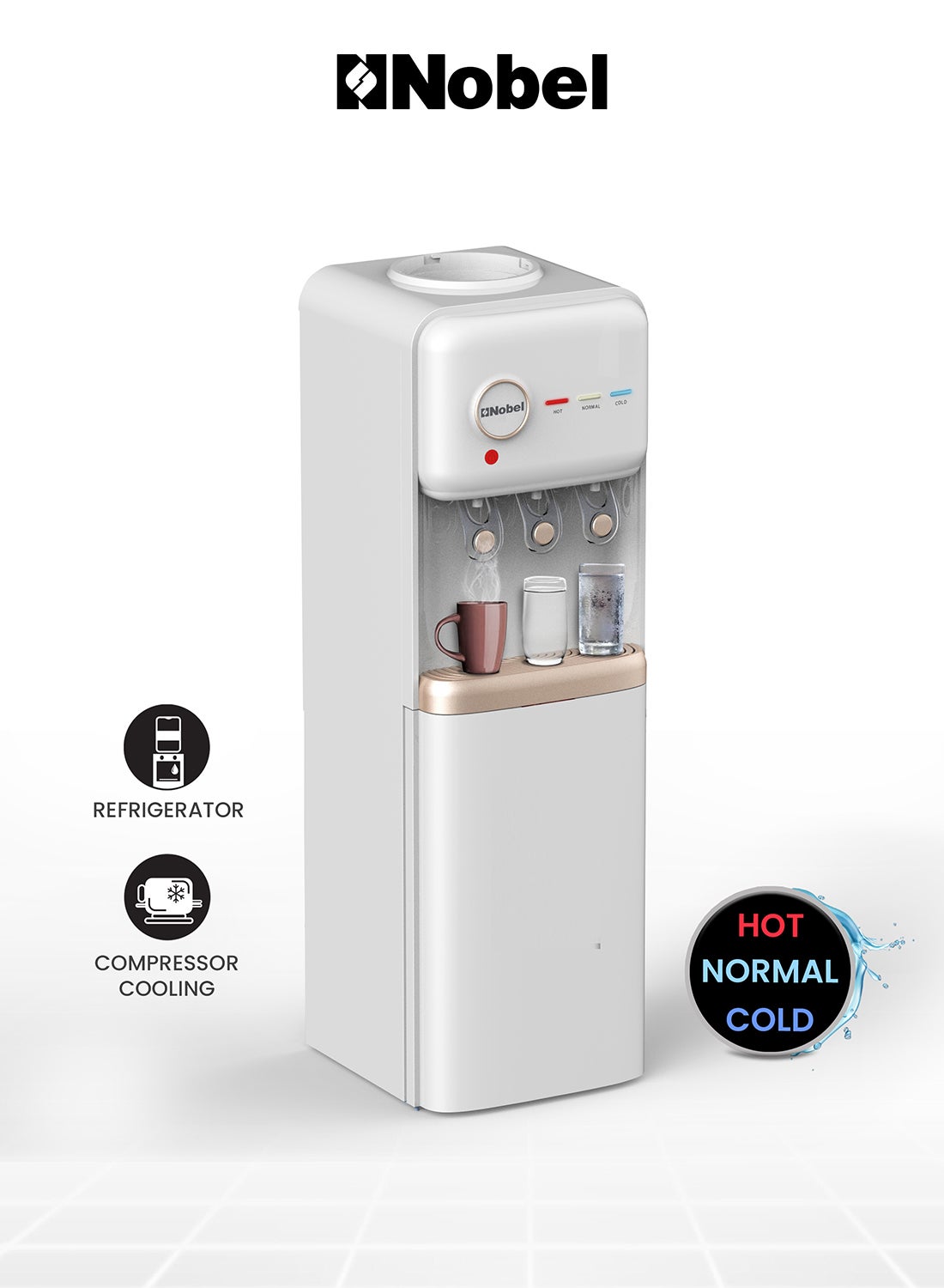 Freestanding 3 Tap Water Dispenser With Hot,…