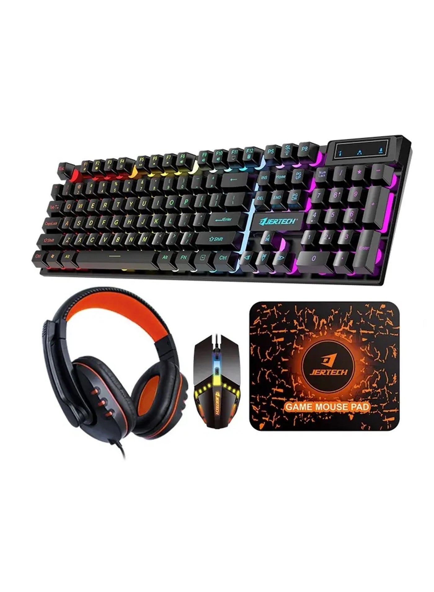 JERTECH CT4-01 RGB Backlit Wired Gaming Combo Set…
