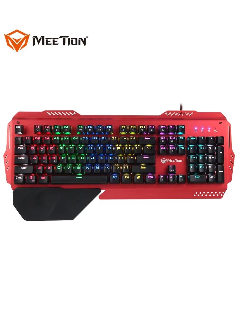 Compare Meetion Full Key Antighosting Metal Mechanical Keyboard MK20 Full keys Antighosting Colorful LED Back lightly customizable Highquality macro mechanical switches Red at KSA Price