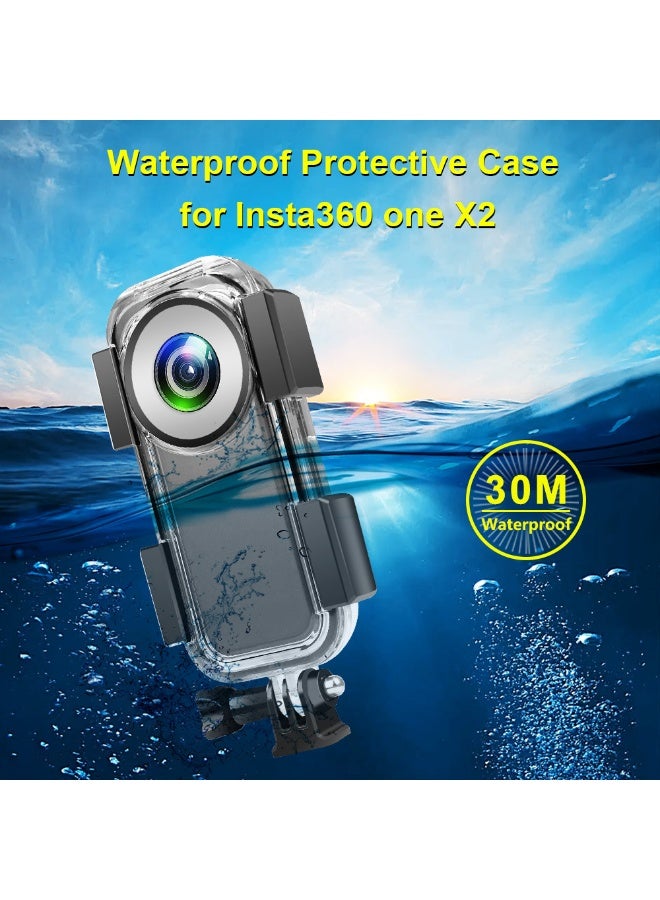 Compare 30m Underwater Waterproof Housing Case for Insta360 ONE X2Transparent at KSA Price