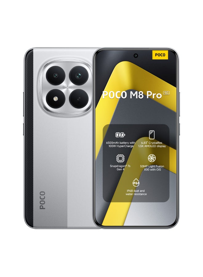 POCO M8 Pro 5G Silver 12GB RAM 512GB ROM…