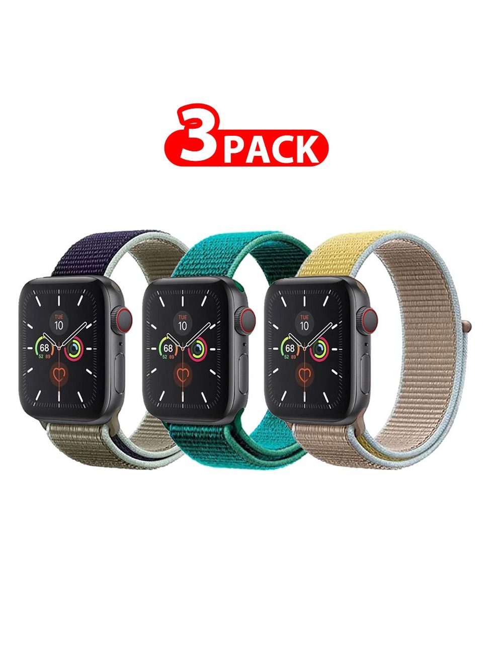 3 Pack For Apple Watch 41mm 40mm 38mm Nylon…