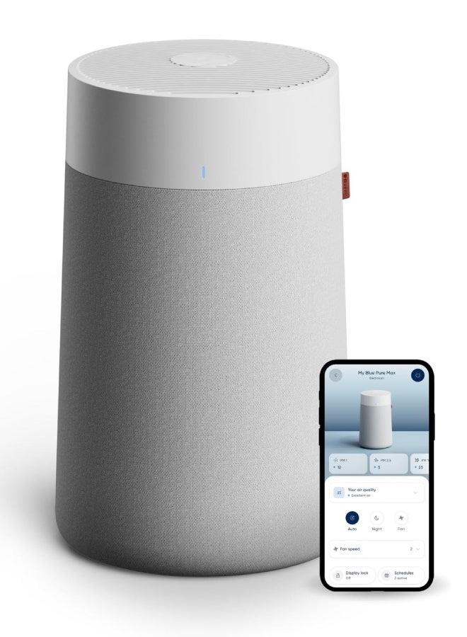 Compare Blue Pure 3450i Max | Smart Air Purifier, Air Quality Sensor, HEPASilent Filter UpTo 103m² Rooms Removes 99.97% Pollen, Dust, Mould, Bacteria, Viruses | Activated Carbon Reduces VOCs, Odours at KSA Price