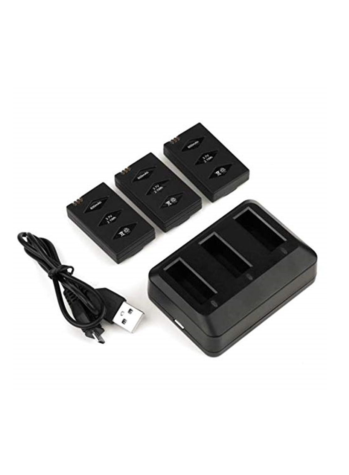 Compare 3in1 LiPo Battery Set with Rapid 3 Port Battery Charger for Parrot Mini Drone at KSA Price
