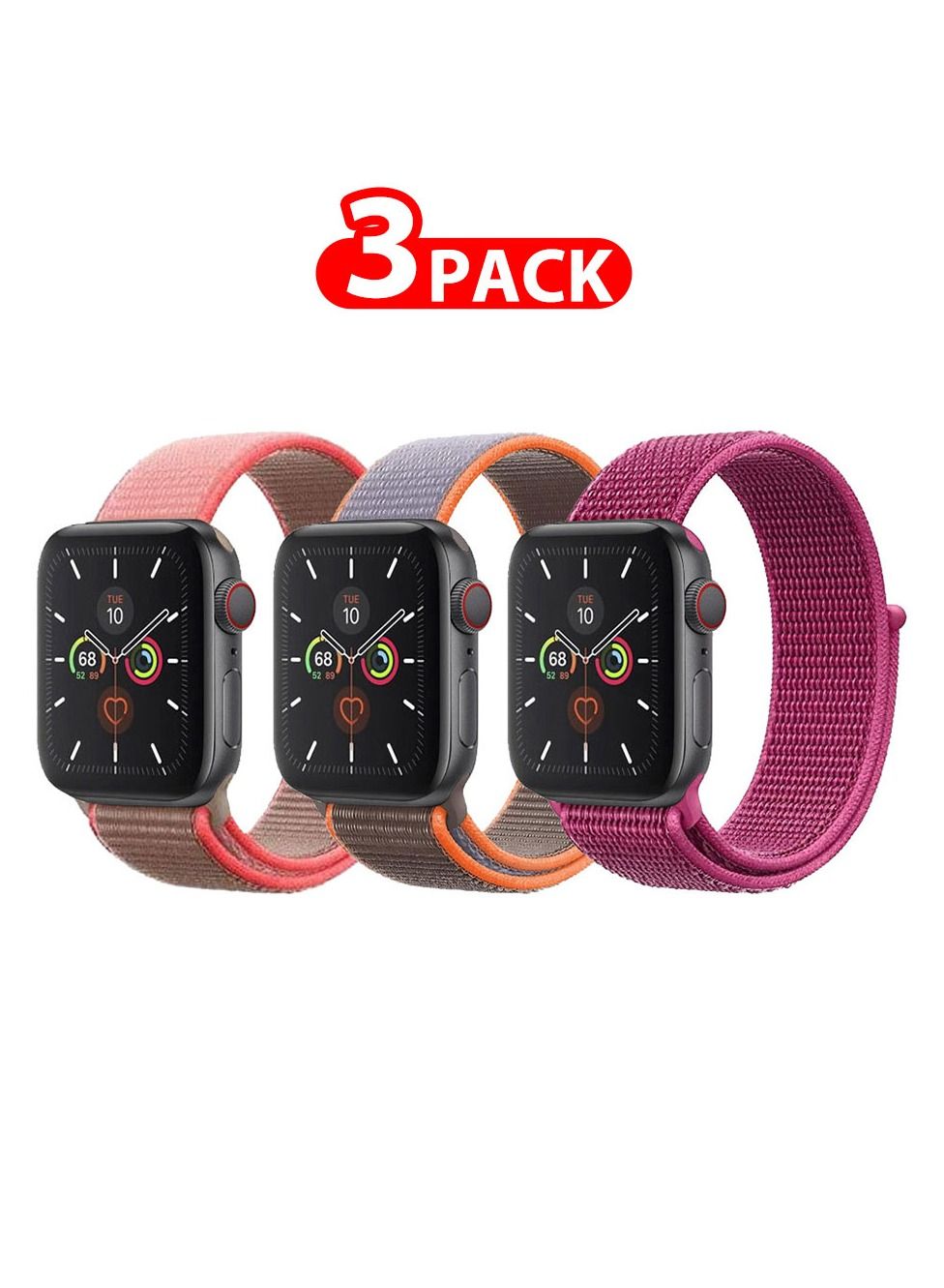 3 Pack For Apple Watch 41mm 40mm 38mm Nylon…