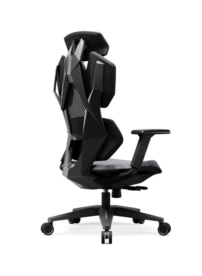 Compare Astron Gaming Chair  Premium Ergonomic Gaming Chair with MultiFunctional Mechanism, Headphone Hanger, Carbon Fiber Textured Frame and Adaptive Shoulder & Lumber Support Black at KSA Price