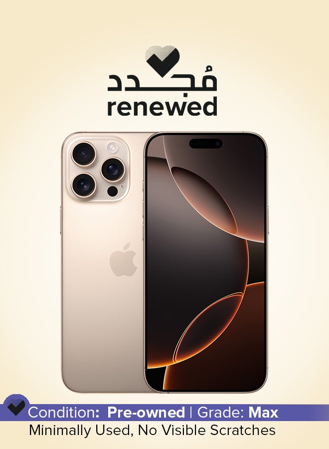 Renewed - iPhone 16 Pro Max 512GB Desert…