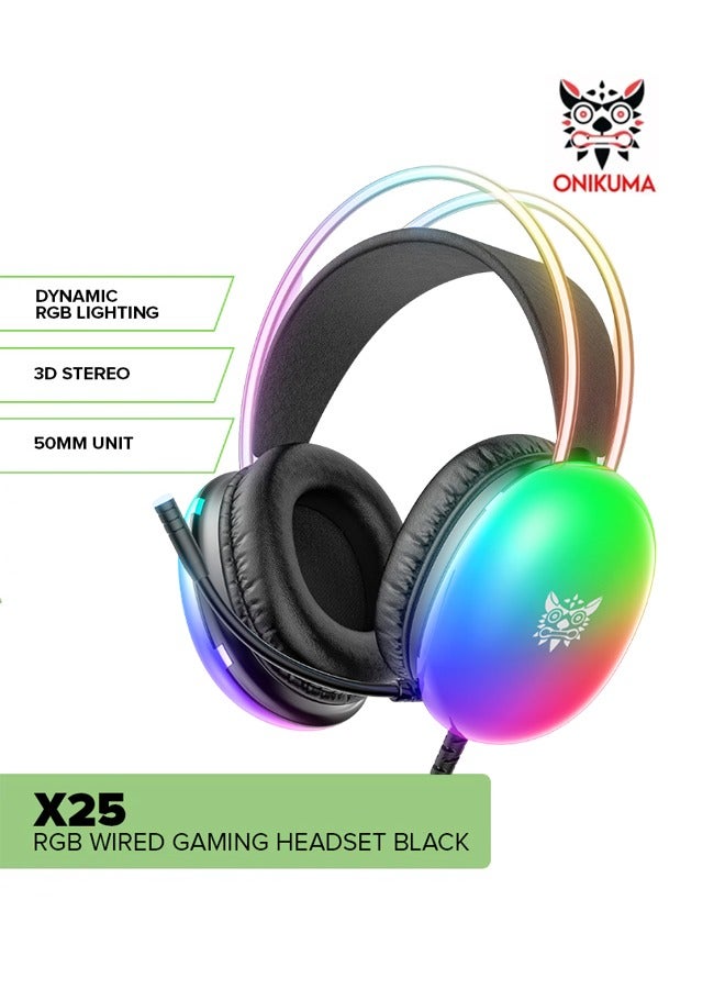 X25 Gaming Headset,Wired Over-Ear Gaming Headphones…