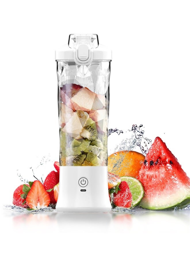 Compare Portable Blender USB Rechargeable Personal Mixer Fruit 600ML Mini Blender for Smoothie, Fruit Juice, Protein Shake, Milk Shakes at KSA Price