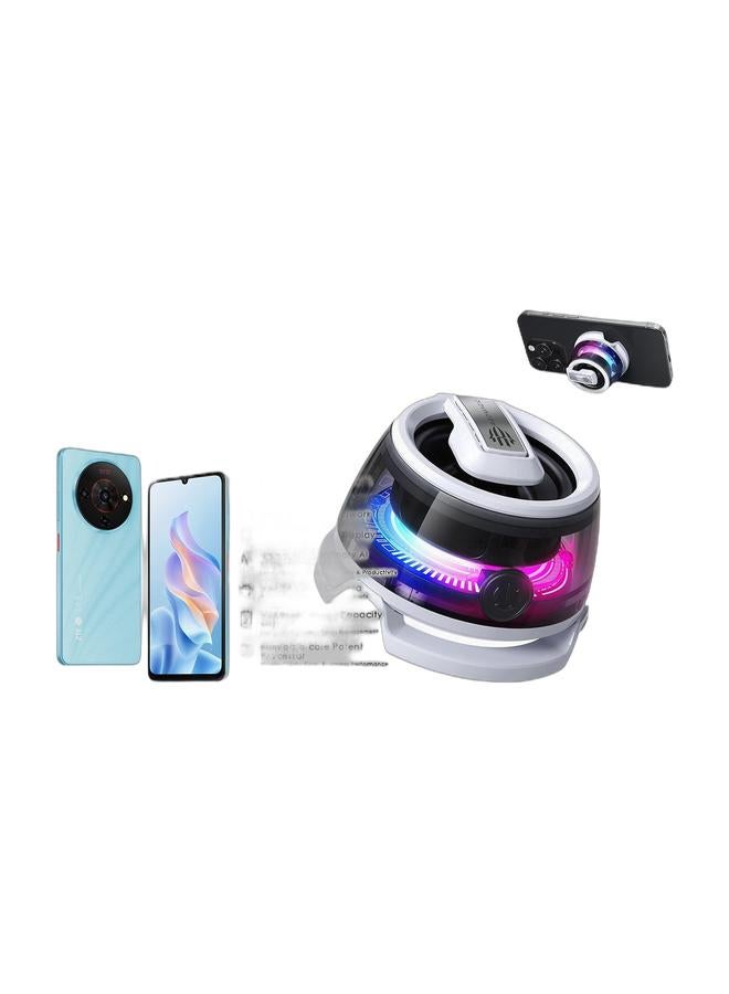 Compare Blade A76 Dual SIM Glacial Blue 12GB RAM 128GB 5G  & Nubia Rock Speaker,Magnetic Portable Bluetooth Speaker, Cyber Transparent Design,3W Subwoofer White Bundle at KSA Price