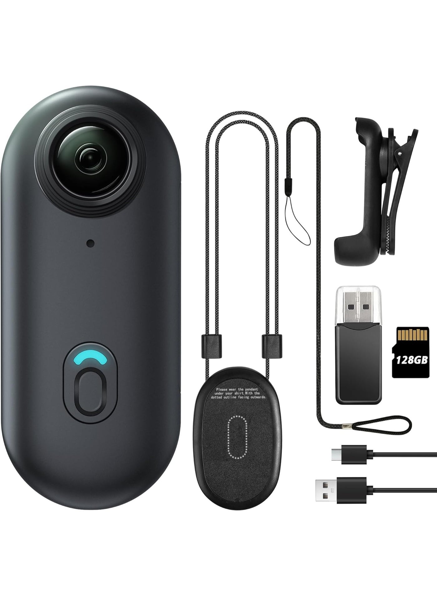 4K 128GB Mini Body Camera, Wearable Action Body…