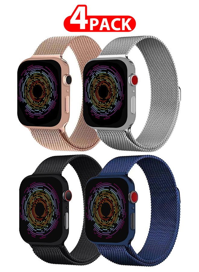 4 Pack Stainless Steel Milanese Loop Compatible…
