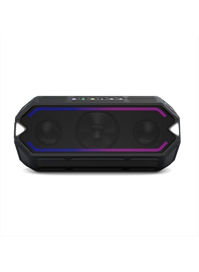 Compare HydraBoom Bluetooth Speakers, USB TypeC Rechargeable Waterproof Portable Speaker Wireless Phone Charget, Stereo Speaker with LED Lights, Floats in Water, 16 Hour Playtime Black at KSA Price