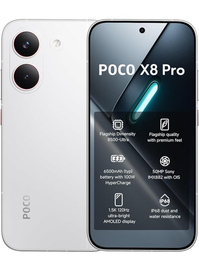 Compare POCO X8 Pro 12G RAM +512GB ROM White at KSA Price