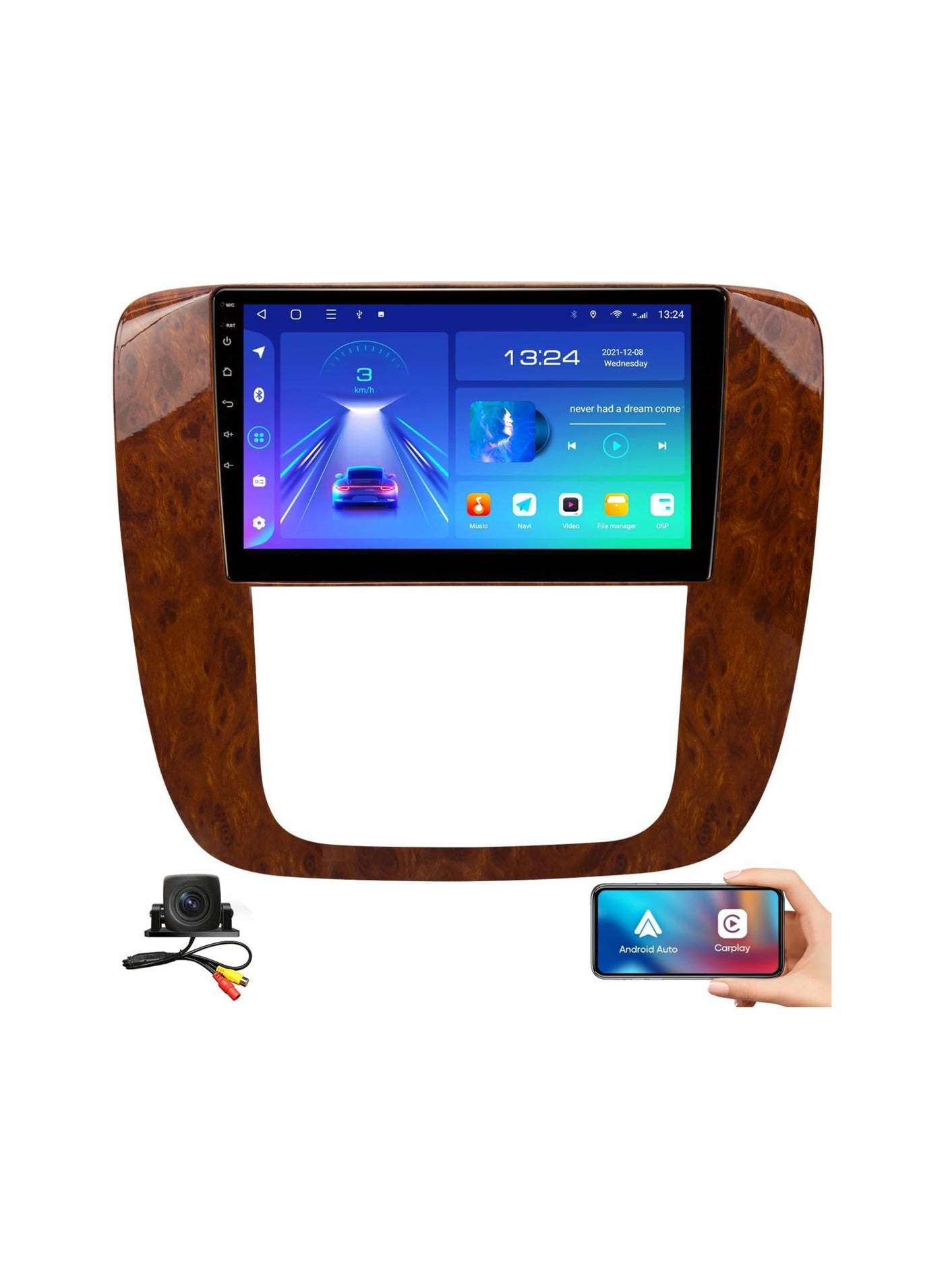 Compare Android Car Stereo for GMC Yukon Tahoe Suburban 20072012 Chevrolet Silverado 20102013 6GB RAM 128GB ROM 9 Inch Support SIM Card, Apple Carplay, MirrorLink WiFi BT, IPS Touch Screen with AHD Camera at KSA Price