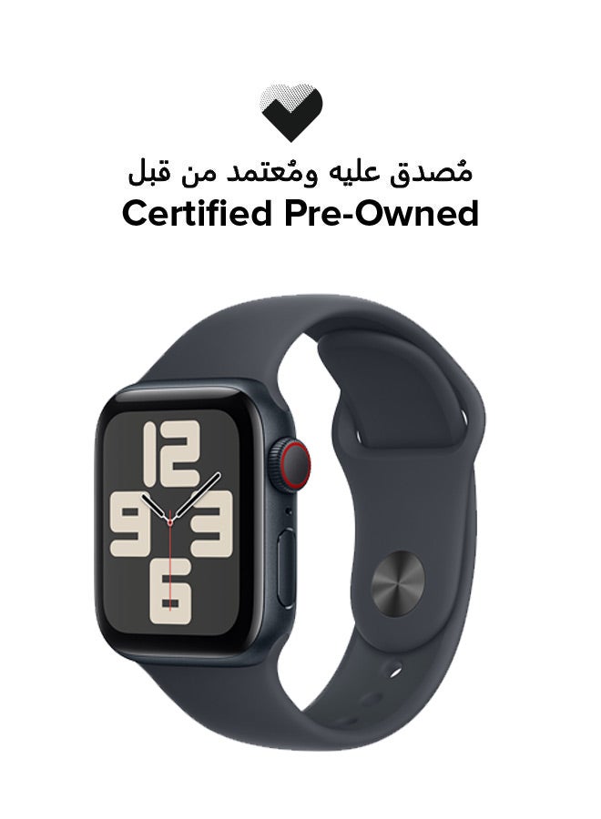 Compare Certified Pre owned  Watch SE 2024 GPS + Cellular 40mm Midnight Aluminium Case With Midnight Sport Band at KSA Price