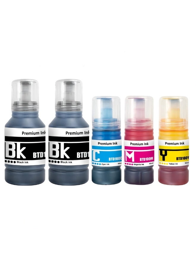 Compare NexNova BTD100 Compatible Ink Refill Bottles for Brother DCPT230, DCPT430W, DCPT436W Printers, 5Pack, 2 Black 108 ml Each and Cyan, Magenta, Yellow 50 ml Each at KSA Price