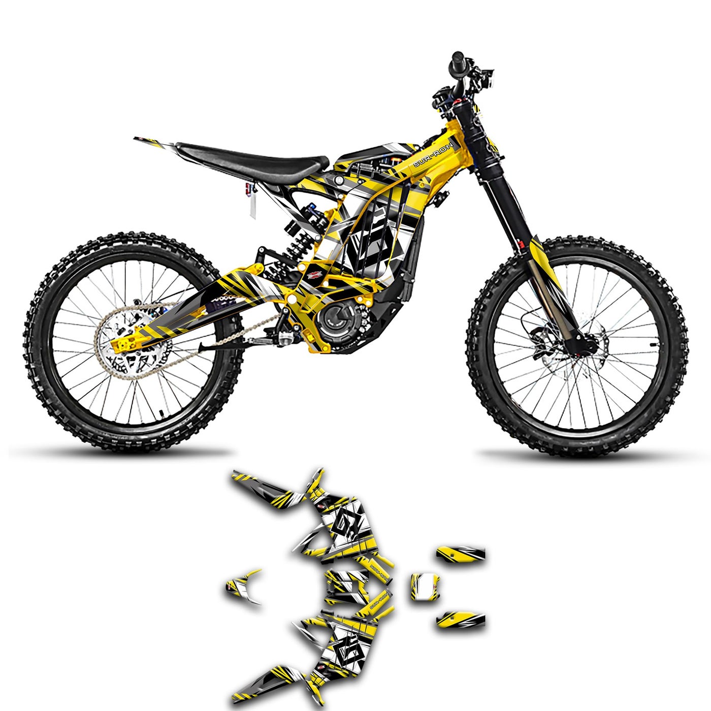 Compare Kungfu Graphics Decal Kit for Surron SurRon Light Bee X LBX for Segway X160 X260 with DNM Fork OffRoad Motorcycle Dirt eBike SRX17N007KO at KSA Price