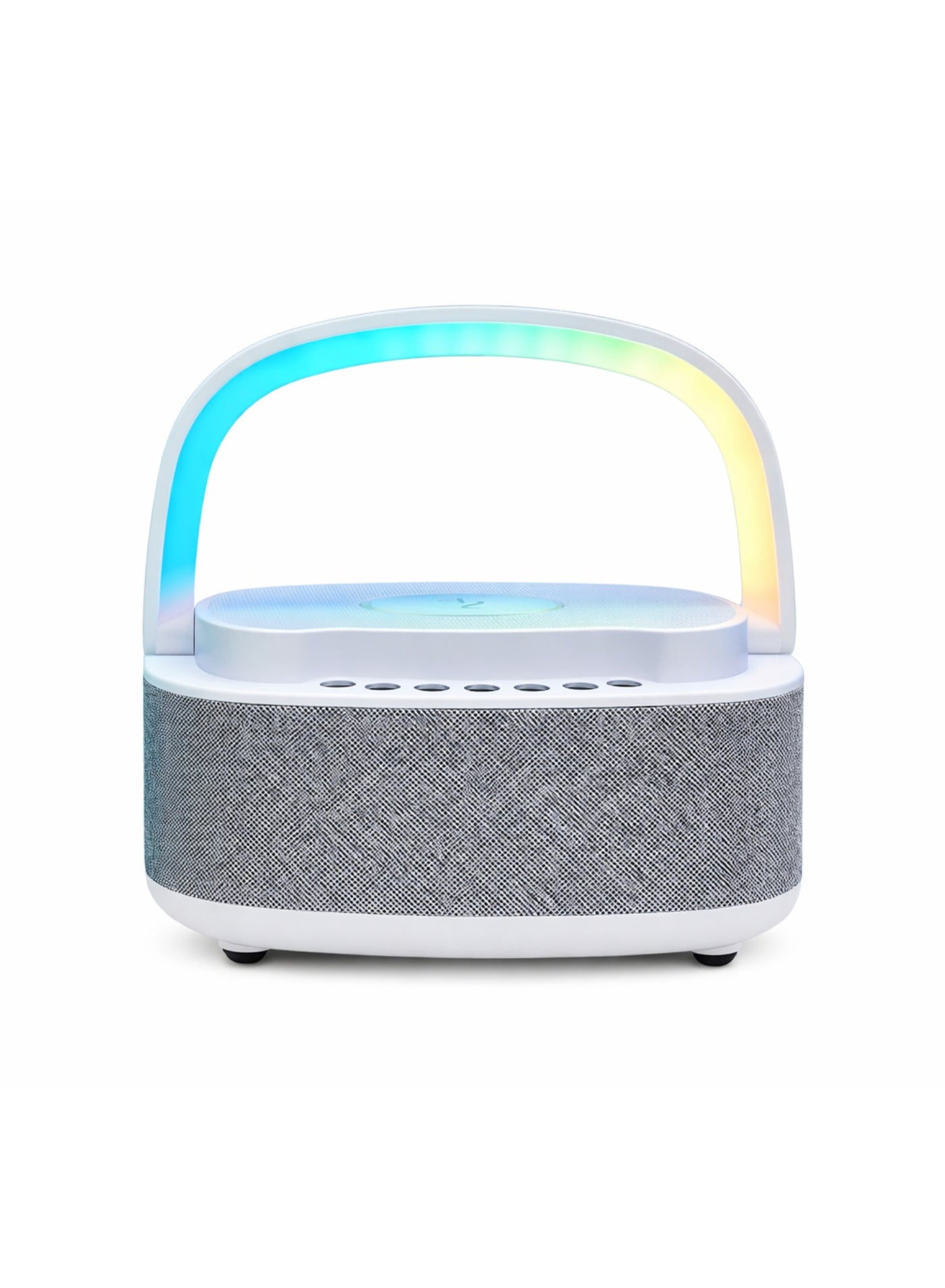 Compare Multi Feature Alarm Clock Bluetooth Speaker Wireless Charging Station RGB LED Light at KSA Price