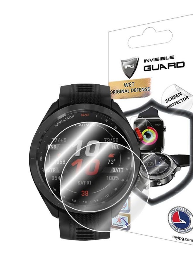 Compare for Garmin Approach S70 SmartWatch Hydrogel Screen Protector 2 Units Invisible HD Clear Film Anti Scratch GuardSmoothSelfHealingBubble Approach S70, 47 mm at KSA Price