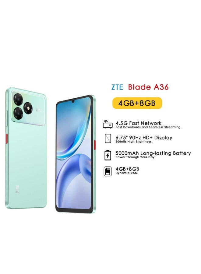 Blade A36 Dual SIM Aqua Green 4GB+8GB RAM…