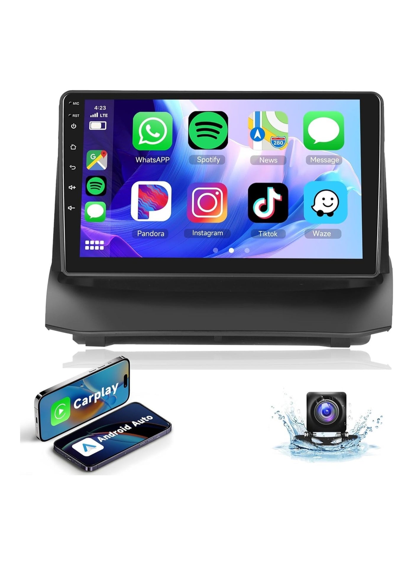 Compare Android Car Stereo for Ford Fiesta 2009 2010 2011 2012 2013 2014 1GB RAM 32GB ROM 9 Inch MirrorLink WiFi BT, IPS Touch Screen with AHD Camera Included at KSA Price