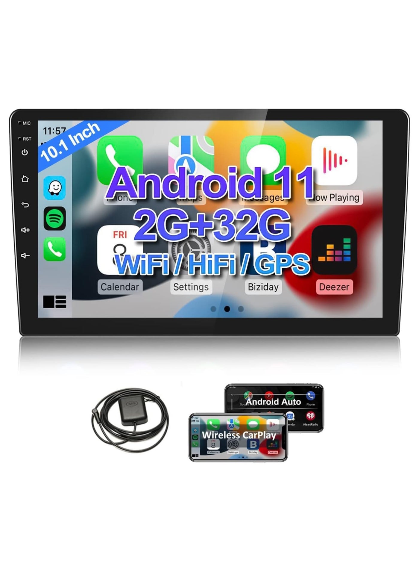 Compare Double Din Android Car Stereo Compatible with Apple CarPlay & Android Auto,2G 32G 10 Inch Touch Screen GPS Navigation Stereo at KSA Price