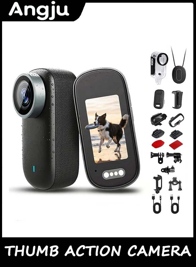 4K Thumb Action Camera, Portable Mini Body Camera…