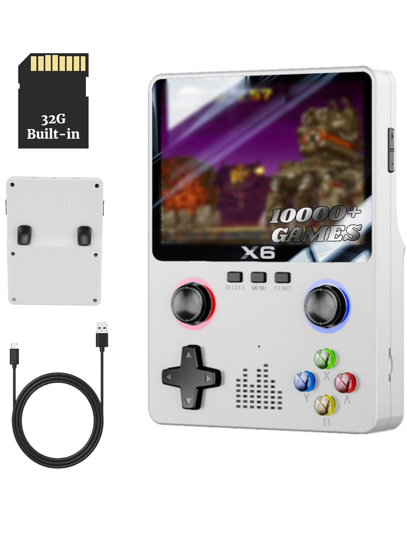 Compare 20000 Console 3.5 HD Handheld Game Console  Portable Retro Gaming Console, Mini X6 Handheld with 32GB Storage, BuiltIn Classic Games, Long Battery Life, Perfect for OntheGo Entertainment White at KSA Price