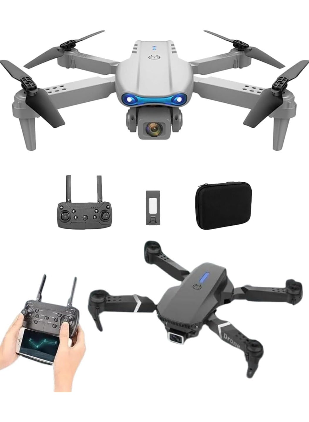 E99 PRO Drone with 4K HD Dual Camera,…