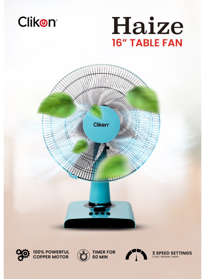 16 Inch Haize Table Fan With Timer 1250 RMP…