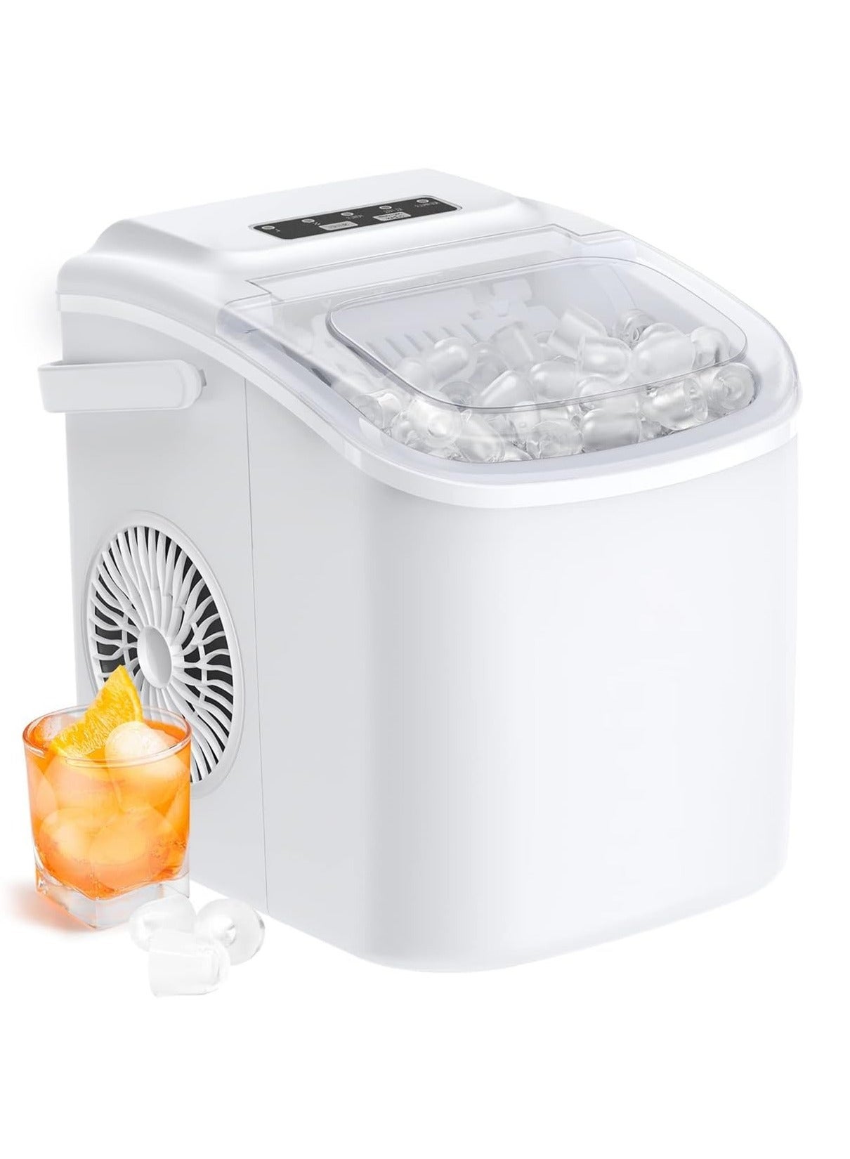 Compare Portable Ice Maker Machine 1.1L – 112W Fast Ice Making in 9 Mins 1.1 L 112 W 37564W white at KSA Price
