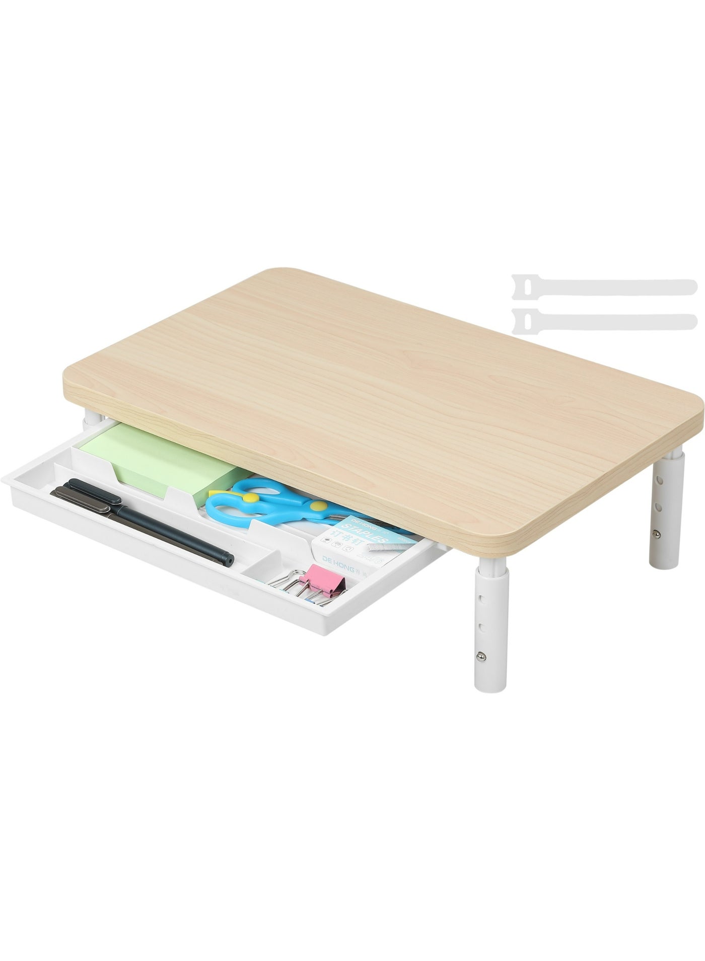 Compare ETHU Monitor Stand Riser, 3 Height Adjustable Monitor Stand with Storage Drawer, Desk Organizer Ergonomic Stand for Computer Printer Laptop PC iMac, Beige at KSA Price