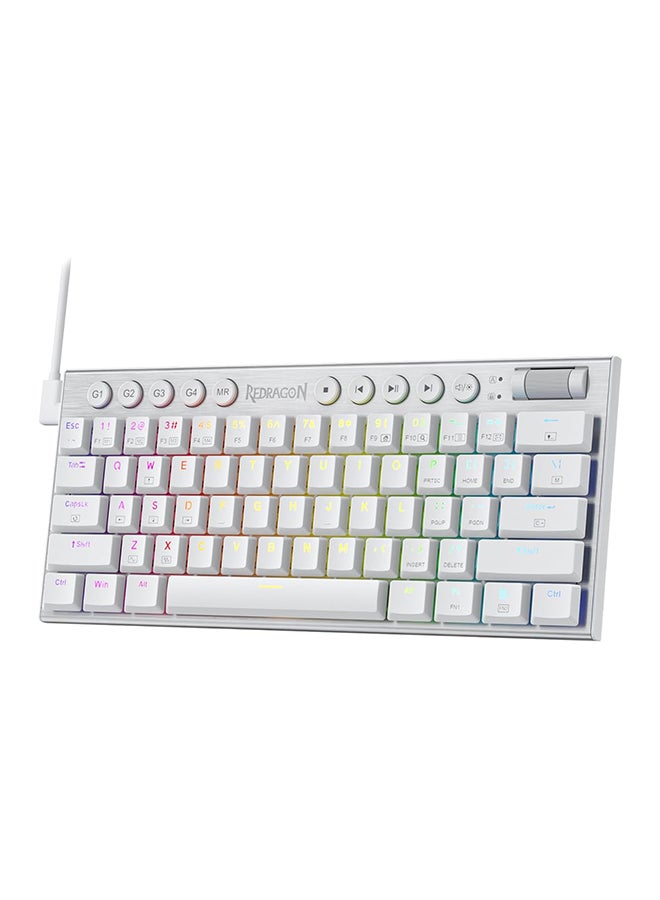 Compare K632W Wired RGB Mechanical Keyboard, 60% Layout, Tri Mode, Ultra Thin Low Profile, No Lag Connection, Linear Red Switch, NKey Rollover, White | K632WRGB at KSA Price