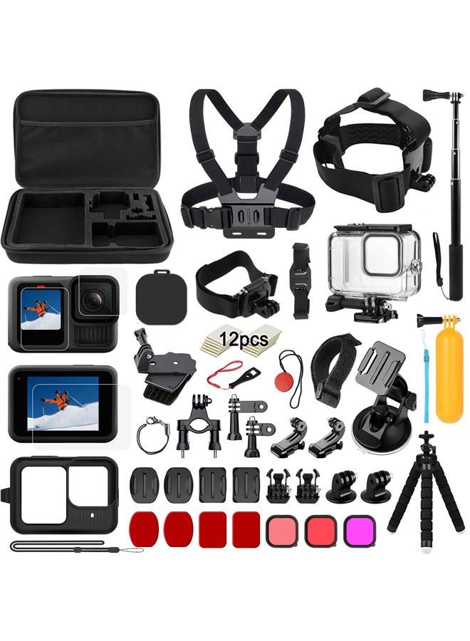 Compare Accessories for GoPro Hero 13 Black, SGIP Waterproof Protective Cover Housing Bike Mount Selfie Stick, Accessory Set for GoPro Hero 13 at KSA Price