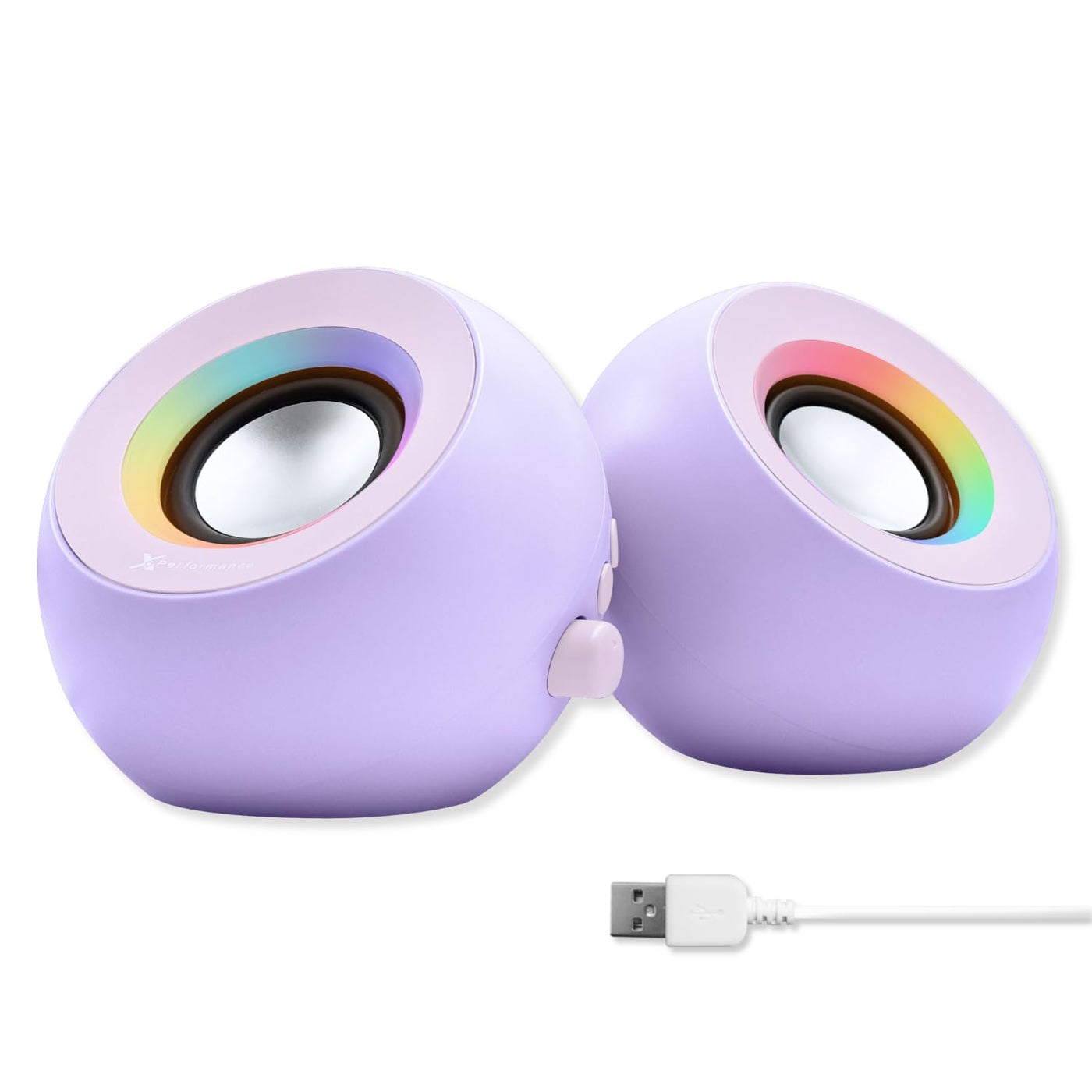 Compare X9 Performance Purple Computer Speakers for Desktop PC with RGB Lighting, Bluetooth, USB, and AUX  Triple Mode Connection, Dual 2.25 Drivers for Work and Play  Bluetooth PC Speakers  Purple at KSA Price