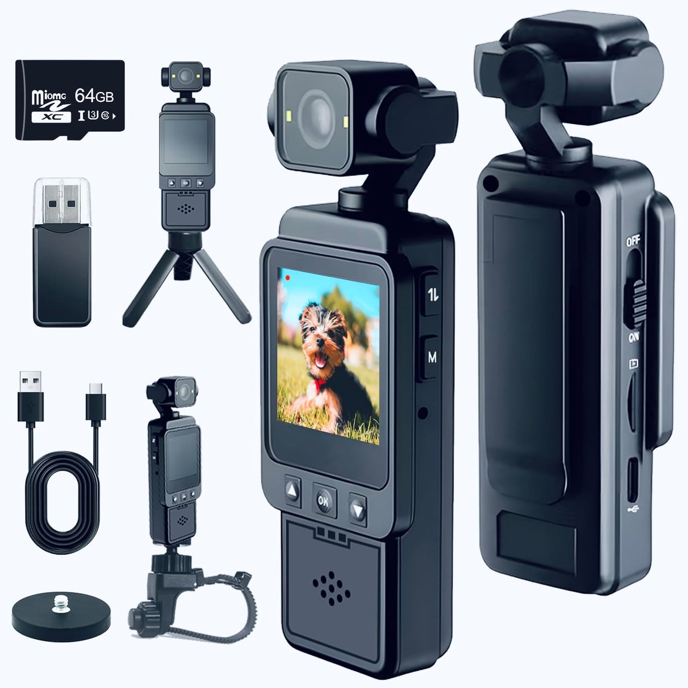 Compare NTMHCTA Mini Body Camera with Audio & Video Recording, Pocket Action POV Camcorder 270Â° Rotation 1080P FHD, 64GB Wearable Camera for Security, Work, Guard, Travel at KSA Price