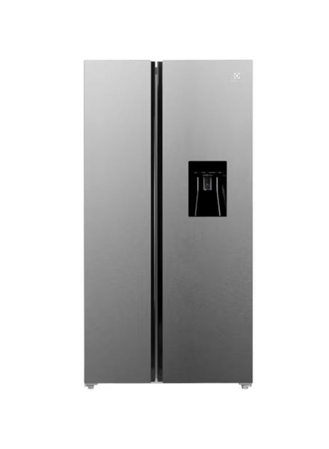 Compare 541L Gross Side by Side 2 Door Premium Refrigerator with Water Dispenser, 10 Year Warranty on NutriFresh Inverter Compressor, European Standard Side by Side Fridge ESE5441AAME Dark Silver at KSA Price