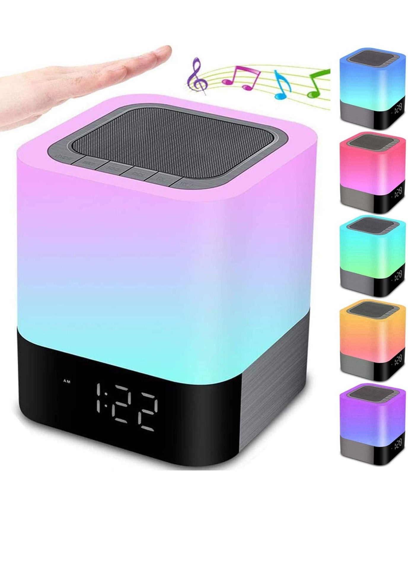 Night Lights Bluetooth Speaker Alarm Clock Bluetooth…