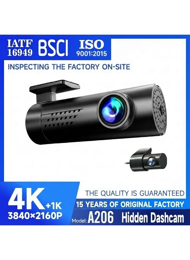 4K+1K Hidden Dash Cam, Sony STARVIS 2 Dual Lens Front…