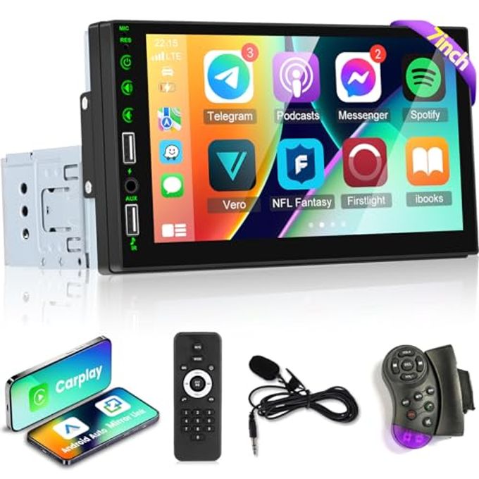7 Inch Hd Single Din Touchscreen Car Stereo…
