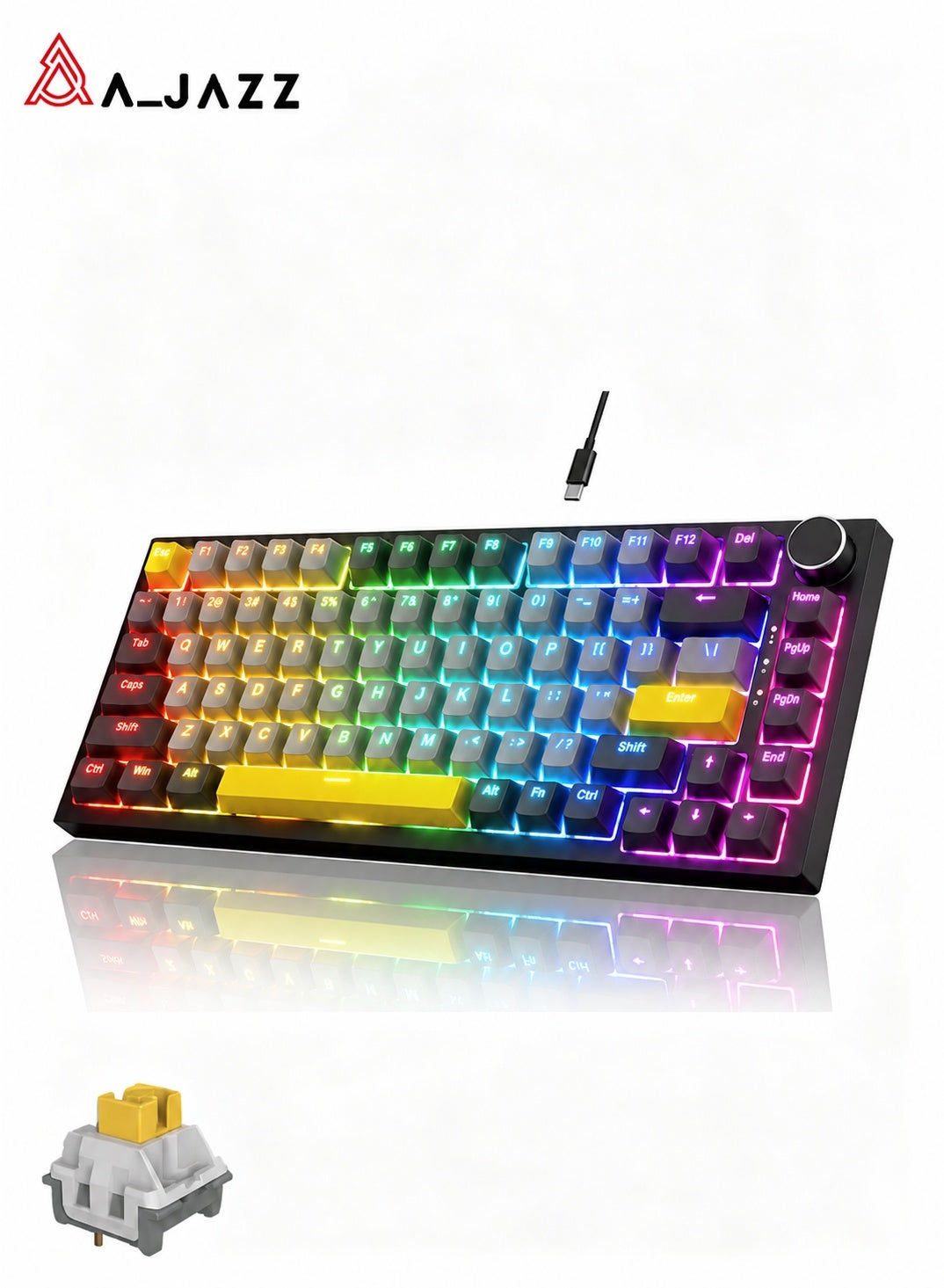 AK820 gaming mechanical keyboard, featuring full RGB…