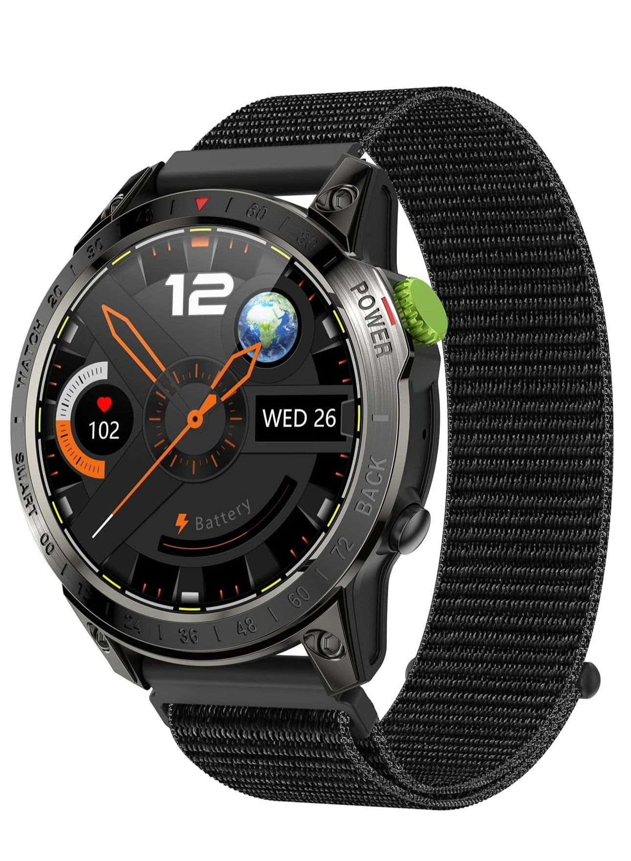 Compare Military Smart Watch for Men, Bluetooth Call Blood Pressure Heart Rate Monitor Smartwatch Fitness Tracker IP68 Waterproof 1.45 Outdoor Sports Watch for Android iOS at KSA Price