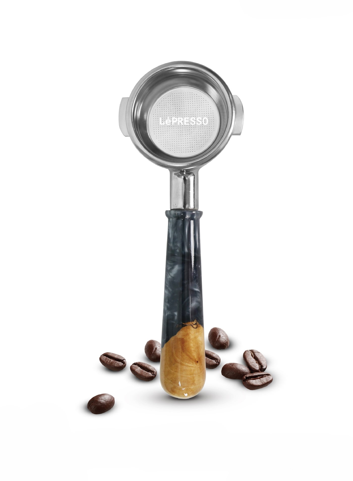 Compare Portafilter Bottomless 58mm Coffee Machines  Stainless Steel, Wood, AlloyRing  Ergonomic Design  Brown at KSA Price