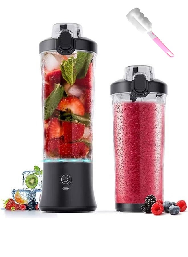 Compare Portable Blender, 270 Watts, Suitable for Making Milkshakes and Smoothies, Waterproof Design, USB Charging, Comes with 20Ounce BPAFree Blending Cup, Travel Lid, and Cleaning Brush. Black at KSA Price