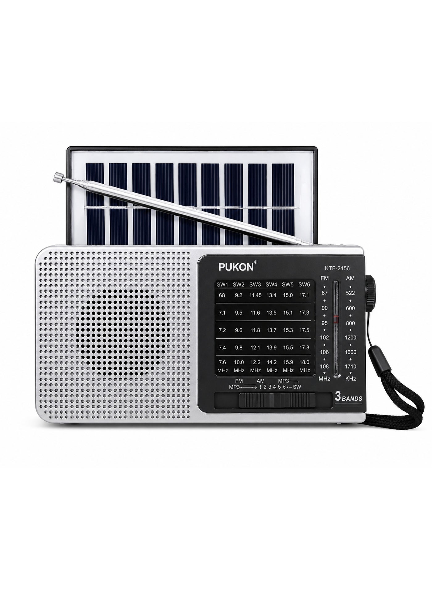 KTF-2156 Portable Solar Rechargeable Full Band Radio…